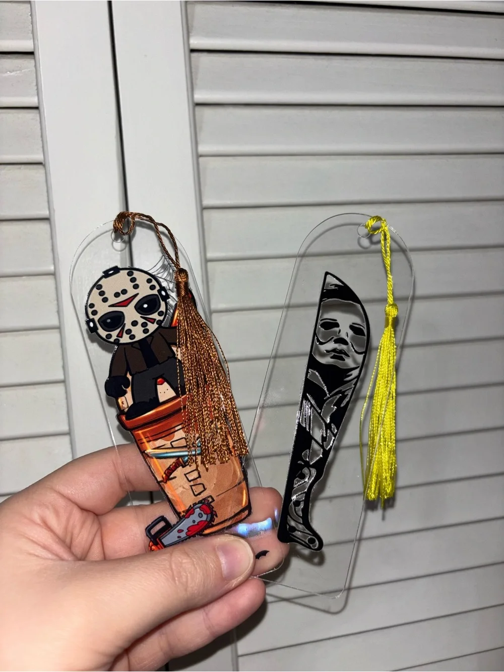 Horror fandom vibes handcrafted bookmarks- pick one - Picture 4 of 4